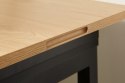 Invicta Interior INVICTA biurko rozkładane FLEX 80-160cm dębowe MDF fornir, metal czarny ze schowkiem pod blatem Invicta Interior INVICTA biurko rozkładane FLEX 80-160cm dębowe MDF fornir, metal czarny ze schowkiem pod blatem