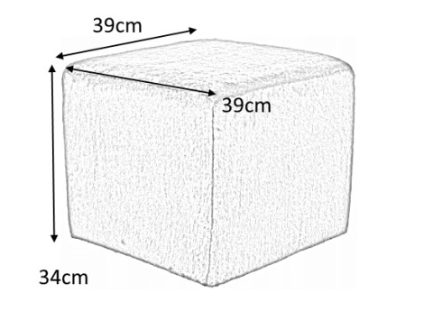 SIGNAL PUFA KWADRAT LORI R ECRU LAPIT 23, TKANINA FUTERKO 39X39 - beżowa SIGNAL PUFA KWADRAT LORI R ECRU LAPIT 23, TKANINA FUTERKO 39X39 - beżowa