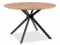 SIGNAL STÓŁ OKRĄGŁY ASTER MDF + OKLEINA DĄB/ STELAŻ METAL CZARNY FI 120 DO KUCHNI JADALNI SIGNAL STÓŁ OKRĄGŁY ASTER MDF + OKLEINA DĄB/ STELAŻ METAL CZARNY FI 120 DO KUCHNI JADALNI