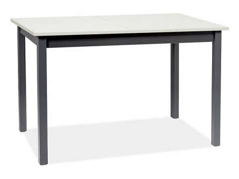 SIGNAL STÓŁ HORACY PŁYTA LAMINOWANA BIAŁY MAT/ STELAŻ MDF ANTRACYT 125(170)x75 SIGNAL STÓŁ HORACY PŁYTA LAMINOWANA BIAŁY MAT/ STELAŻ MDF ANTRACYT 125(170)x75