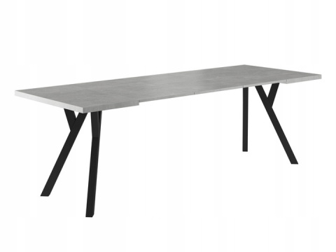 SIGNAL STÓŁ MERLIN LAMINAT EFEKT BETONU / CZARNY METAL 90(240)X90 SIGNAL STÓŁ MERLIN LAMINAT EFEKT BETONU / CZARNY METAL 90(240)X90