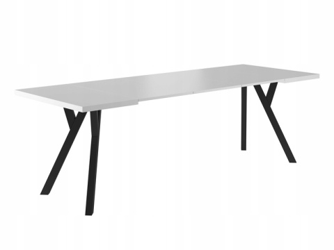 SIGNAL STÓŁ MERLIN PŁYTA LAMINOWANA BIAŁY MAT / METAL CZARNY 90(240)X90 SIGNAL STÓŁ MERLIN PŁYTA LAMINOWANA BIAŁY MAT / METAL CZARNY 90(240)X90