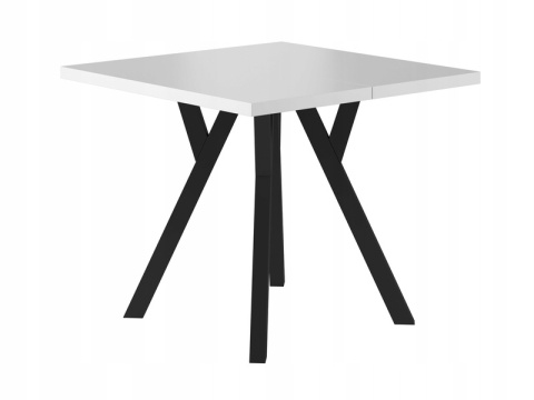 SIGNAL STÓŁ MERLIN PŁYTA LAMINOWANA BIAŁY MAT / METAL CZARNY 90(240)X90 SIGNAL STÓŁ MERLIN PŁYTA LAMINOWANA BIAŁY MAT / METAL CZARNY 90(240)X90