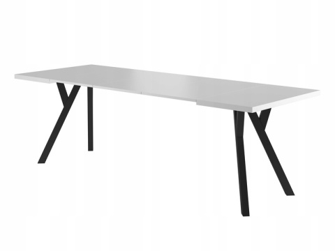 SIGNAL STÓŁ MERLIN PŁYTA LAMINOWANA BIAŁY MAT / METAL CZARNY 90(240)X90 SIGNAL STÓŁ MERLIN PŁYTA LAMINOWANA BIAŁY MAT / METAL CZARNY 90(240)X90