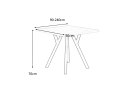 SIGNAL STÓŁ MERLIN PŁYTA LAMINOWANA DĄB ARTISAN / METAL CZARNY 90(240)X90 SIGNAL STÓŁ MERLIN PŁYTA LAMINOWANA DĄB ARTISAN / METAL CZARNY 90(240)X90