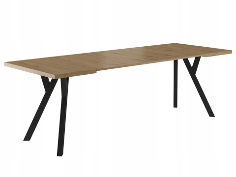 SIGNAL STÓŁ MERLIN PŁYTA LAMINOWANA DĄB ARTISAN / METAL CZARNY 90(240)X90 SIGNAL STÓŁ MERLIN PŁYTA LAMINOWANA DĄB ARTISAN / METAL CZARNY 90(240)X90
