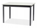 SIGNAL STÓŁ HORACY PŁYTA LAMINOWANA BIAŁY MAT / STELAŻ MDF CZARNY 125(170)x75 SIGNAL STÓŁ HORACY PŁYTA LAMINOWANA BIAŁY MAT / STELAŻ MDF CZARNY 125(170)x75