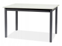 SIGNAL STÓŁ HORACY PŁYTA LAMINOWANA BIAŁY MAT / STELAŻ MDF CZARNY 125(170)x75 SIGNAL STÓŁ HORACY PŁYTA LAMINOWANA BIAŁY MAT / STELAŻ MDF CZARNY 125(170)x75