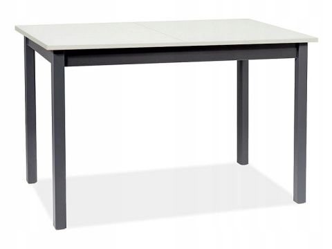 SIGNAL STÓŁ HORACY PŁYTA LAMINOWANA BIAŁY MAT / STELAŻ MDF CZARNY 125(170)x75 SIGNAL STÓŁ HORACY PŁYTA LAMINOWANA BIAŁY MAT / STELAŻ MDF CZARNY 125(170)x75