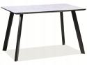 SIGNAL STÓŁ SAMUEL MDF SZKŁO BIAŁY EFEKT MARMURU/ STELAŻ METAL CZARNY MAT 120X80 SIGNAL STÓŁ SAMUEL MDF SZKŁO BIAŁY EFEKT MARMURU/ STELAŻ METAL CZARNY MAT 120X80