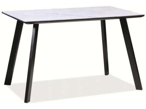 SIGNAL STÓŁ SAMUEL MDF SZKŁO BIAŁY EFEKT MARMURU/ STELAŻ METAL CZARNY MAT 120X80 SIGNAL STÓŁ SAMUEL MDF SZKŁO BIAŁY EFEKT MARMURU/ STELAŻ METAL CZARNY MAT 120X80