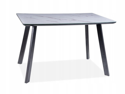 SIGNAL STÓŁ SAMUEL MDF SZKŁO BIAŁY EFEKT MARMURU/ STELAŻ METAL CZARNY MAT 120X80 SIGNAL STÓŁ SAMUEL MDF SZKŁO BIAŁY EFEKT MARMURU/ STELAŻ METAL CZARNY MAT 120X80