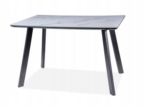 SIGNAL STÓŁ SAMUEL MDF SZKŁO BIAŁY EFEKT MARMURU/ STELAŻ METAL CZARNY MAT 120X80 SIGNAL STÓŁ SAMUEL MDF SZKŁO BIAŁY EFEKT MARMURU/ STELAŻ METAL CZARNY MAT 120X80