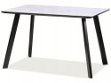 SIGNAL STÓŁ SAMUEL MDF SZKŁO BIAŁY EFEKT MARMURU/ STELAŻ METAL CZARNY MAT 120X80 SIGNAL STÓŁ SAMUEL MDF SZKŁO BIAŁY EFEKT MARMURU/ STELAŻ METAL CZARNY MAT 120X80