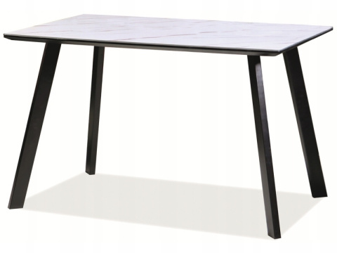 SIGNAL STÓŁ SAMUEL MDF SZKŁO BIAŁY EFEKT MARMURU/ STELAŻ METAL CZARNY MAT 120X80 SIGNAL STÓŁ SAMUEL MDF SZKŁO BIAŁY EFEKT MARMURU/ STELAŻ METAL CZARNY MAT 120X80