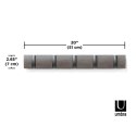WIESZAK NA UBRANIA WISZĄCY FLIP 5 - SZARY drewniany, składane METALOWE HACZYKI Umbra UMBRA WIESZAK NA UBRANIA WISZĄCY FLIP 5 - SZARY drewniany, składane METALOWE HACZYKI Umbra UMBRA
