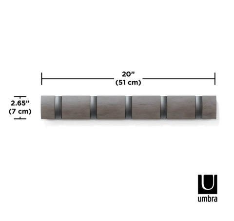 WIESZAK NA UBRANIA WISZĄCY FLIP 5 - SZARY drewniany, składane METALOWE HACZYKI Umbra UMBRA WIESZAK NA UBRANIA WISZĄCY FLIP 5 - SZARY drewniany, składane METALOWE HACZYKI Umbra UMBRA