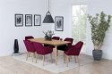 ACTONA Krzesło do jadalni, salonu Emilia Velvet bordeaux bordowe - pikowane siedzisko, podstawa z olejowanego dębowego drewna ACTONA Krzesło do jadalni, salonu Emilia Velvet bordeaux bordowe - pikowane siedzisko, podstawa z olejowanego dębowego drewna