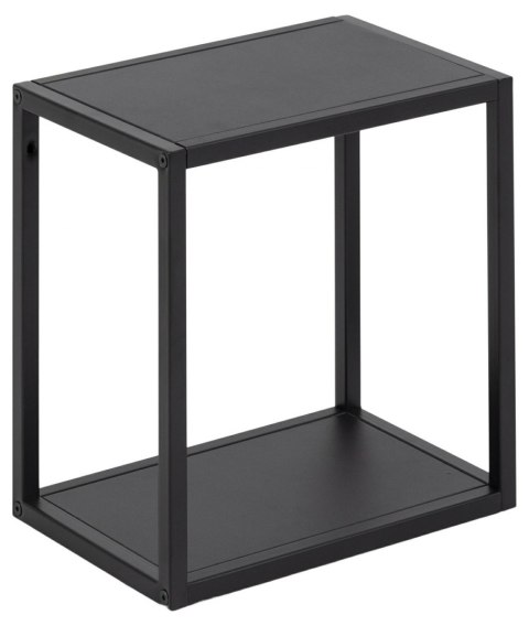 ACTONA Półka wisząca Geelong kwadratowa czarna mała - metalowa półka do powieszenia do kuchni, biura, salonu, sypialni ACTONA Półka wisząca Geelong kwadratowa czarna mała - metalowa półka do powieszenia do kuchni, biura, salonu, sypialni