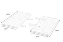 Halmar APEX & RADUS - przedłużka blatu 90x45 cm; drewno lite - dębowe kolor: dąb naturalny Halmar APEX & RADUS - przedłużka blatu 90x45 cm; drewno lite - dębowe kolor: dąb naturalny