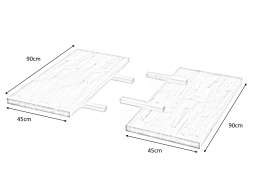 Halmar APEX & RADUS - przedłużka blatu 90x45 cm; drewno lite - dębowe kolor: dąb naturalny