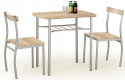 Halmar LANCE zestaw stół + 2 krzesła dąb sonoma MDF laminat stal malowana 82x50 Halmar LANCE zestaw stół + 2 krzesła dąb sonoma MDF laminat stal malowana 82x50