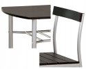 Halmar LANCE zestaw stół + 2 krzesła wenge MDF laminowany, stal malowana 82x50 Halmar LANCE zestaw stół + 2 krzesła wenge MDF laminowany, stal malowana 82x50