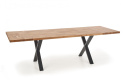 Halmar stół APEX 160x90 drewno lite - dębowe kolor: dąb naturalny, stelaż stal malowana czarny Halmar stół APEX 160x90 drewno lite - dębowe kolor: dąb naturalny, stelaż stal malowana czarny