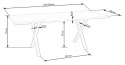 Halmar stół APEX 160x90 drewno lite - dębowe kolor: dąb naturalny, stelaż stal malowana czarny Halmar stół APEX 160x90 drewno lite - dębowe kolor: dąb naturalny, stelaż stal malowana czarny