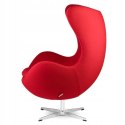 FOTEL EGG CLASSIC OBROTOWY FUNKCJA BUJANIA CZERWONY - wełna kaszmirowa POLEROWANE ALUMINIUM KORPUS WŁÓKNO SZKLANE King Home FOTEL EGG CLASSIC OBROTOWY FUNKCJA BUJANIA CZERWONY - wełna kaszmirowa POLEROWANE ALUMINIUM KORPUS WŁÓKNO SZKLANE King Home
