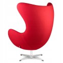 FOTEL EGG CLASSIC OBROTOWY FUNKCJA BUJANIA CZERWONY - wełna kaszmirowa POLEROWANE ALUMINIUM KORPUS WŁÓKNO SZKLANE King Home FOTEL EGG CLASSIC OBROTOWY FUNKCJA BUJANIA CZERWONY - wełna kaszmirowa POLEROWANE ALUMINIUM KORPUS WŁÓKNO SZKLANE King Home