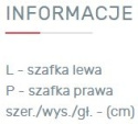 SZAFA DWUDRZWIOWA NAROŻNA MŁODZIEŻOWA Meblar NEXT System NX2 - Sosna bielona / Earth szara - narożna z drążkami i półkami