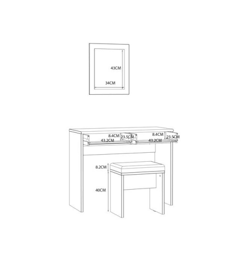 OD RĘKI Forte QUETORE SET DQLT321ST-M360A Toaletka - set OD RĘKI Forte QUETORE SET DQLT321ST-M360A Toaletka - set