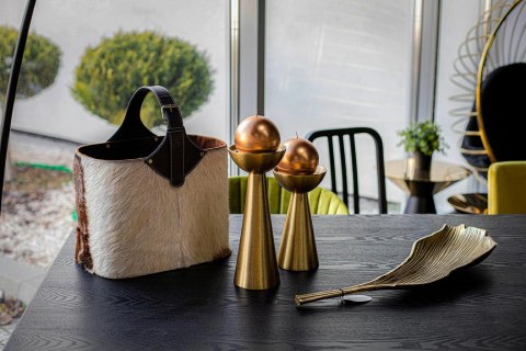 Richmond Interiors RICHMOND świecznik AMAYA GOLD SMALL złoty - aluminium Richmond Interiors RICHMOND świecznik AMAYA GOLD SMALL złoty - aluminium