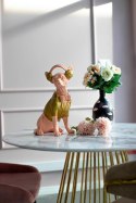 Richmond Interiors RICHMOND waza KISSES czarna duża - wzory różowe usta Richmond Interiors RICHMOND waza KISSES czarna duża - wzory różowe usta