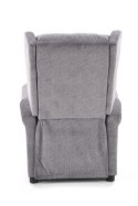 Halmar AGUSTIN M fotel rozkładany z funkcją masażu popielaty z masażem i podgrzewaniem