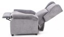 Halmar AGUSTIN M fotel rozkładany z funkcją masażu popielaty z masażem i podgrzewaniem