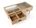 Halmar ława z szufladami COSTANZA MDF okleinowany dąb naturalny/ stal malowana czarny Halmar ława z szufladami COSTANZA MDF okleinowany dąb naturalny/ stal malowana czarny