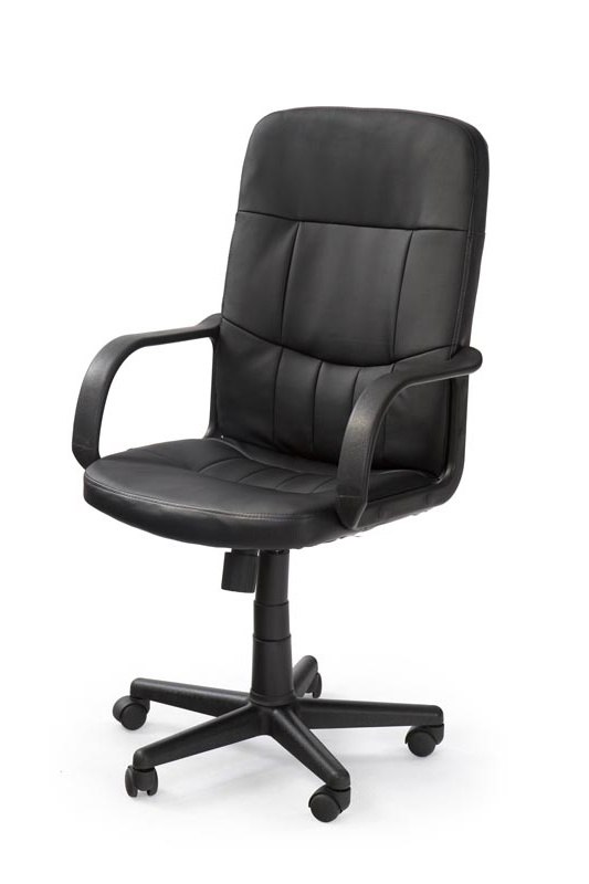 Halmar DENZEL fotel pracowniczy obrotowy czarny ekoskóra TILT Halmar DENZEL fotel pracowniczy obrotowy czarny ekoskóra TILT