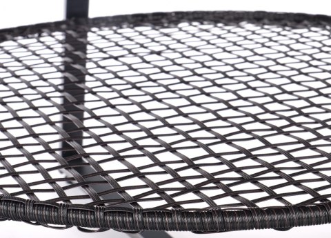 Halmar ława FLORENCE fi 80 MDF okleinowany dąb naturalny / rattan synt. stal malowana czarny Halmar ława FLORENCE fi 80 MDF okleinowany dąb naturalny / rattan synt. stal malowana czarny