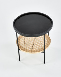 Halmar ława KAMPA stal malowana proszkowo MDF okleinowany czarny / rattan naturalny Halmar ława KAMPA stal malowana proszkowo MDF okleinowany czarny / rattan naturalny