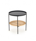 Halmar ława KAMPA stal malowana proszkowo MDF okleinowany czarny / rattan naturalny Halmar ława KAMPA stal malowana proszkowo MDF okleinowany czarny / rattan naturalny