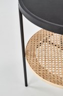 Halmar ława KAMPA stal malowana proszkowo MDF okleinowany czarny / rattan naturalny Halmar ława KAMPA stal malowana proszkowo MDF okleinowany czarny / rattan naturalny