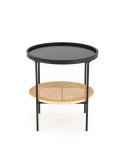 Halmar ława KAMPA stal malowana proszkowo MDF okleinowany czarny / rattan naturalny Halmar ława KAMPA stal malowana proszkowo MDF okleinowany czarny / rattan naturalny
