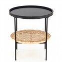 Halmar ława KAMPA stal malowana proszkowo MDF okleinowany czarny / rattan naturalny Halmar ława KAMPA stal malowana proszkowo MDF okleinowany czarny / rattan naturalny