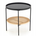 Halmar ława KAMPA stal malowana proszkowo MDF okleinowany czarny / rattan naturalny Halmar ława KAMPA stal malowana proszkowo MDF okleinowany czarny / rattan naturalny