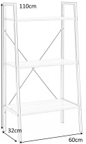 Halmar regał NARVIK REG3 stal malowana czarny / dąb sonoma płyta laminowana 60x32 Halmar regał NARVIK REG3 stal malowana czarny / dąb sonoma płyta laminowana 60x32