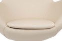 King Home Fotel EGG SZEROKI PU beżowy - relaksacyjny fotel obrotowy z funkcją bujania - kołyska - ekoskóra / stal polerowana King Home Fotel EGG SZEROKI PU beżowy - relaksacyjny fotel obrotowy z funkcją bujania - kołyska - ekoskóra / stal polerowana