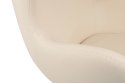 King Home Fotel EGG SZEROKI PU beżowy - relaksacyjny fotel obrotowy z funkcją bujania - kołyska - ekoskóra / stal polerowana King Home Fotel EGG SZEROKI PU beżowy - relaksacyjny fotel obrotowy z funkcją bujania - kołyska - ekoskóra / stal polerowana