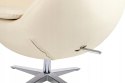 King Home Fotel obrotowy z funkcją bujania EGG SZEROKI VELVET beżowy.56 - welur, podstawa stal polerowana King Home Fotel obrotowy z funkcją bujania EGG SZEROKI VELVET beżowy.56 - welur, podstawa stal polerowana